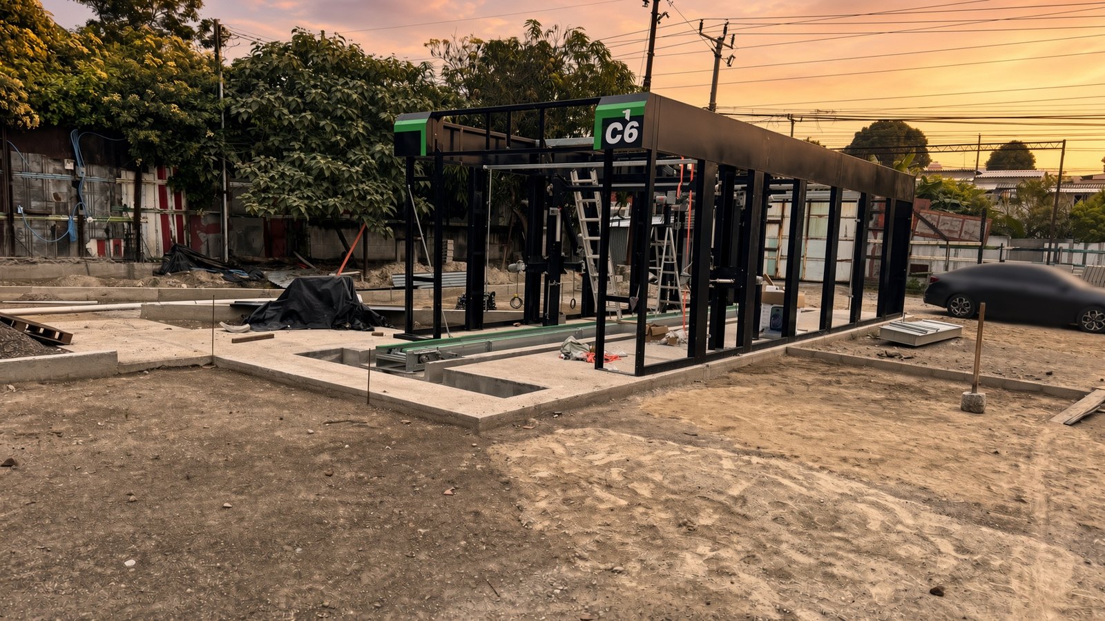 Túnel C6 sobre losa, obra en El Salvador